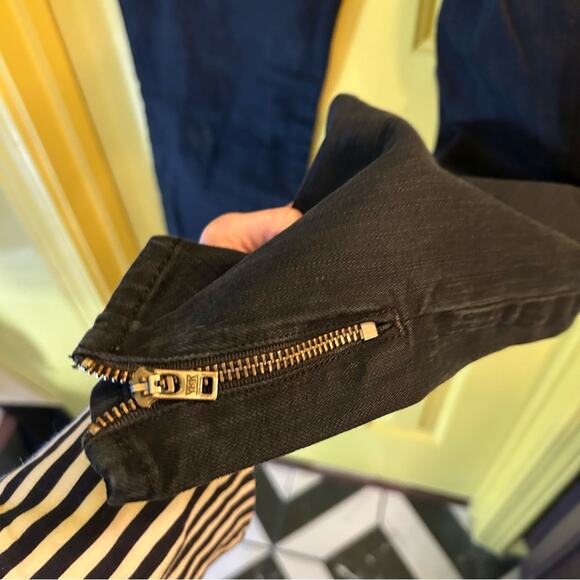 Paper Denim Cloth Black 10 Jeans Edgy Y2K Grunge Moto Biker Ankle Zip Goth Punk - Picture 13 of 16